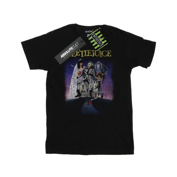 Beetlejuice Mens Distressed Poster T-Shirt