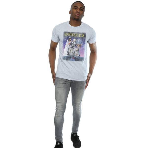 Beetlejuice Mens Distressed Poster T-Shirt