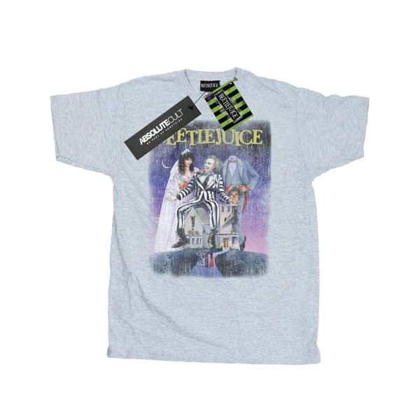 Beetlejuice Mens Distressed Poster T-Shirt