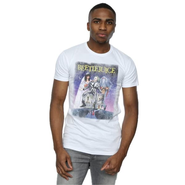 Beetlejuice Mens Distressed Poster T-Shirt