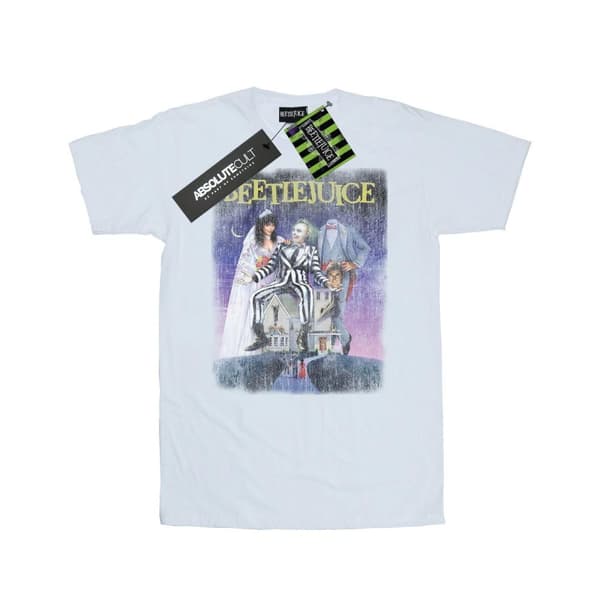 Beetlejuice Mens Distressed Poster T-Shirt