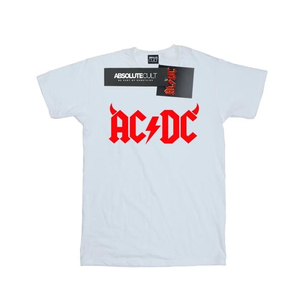 AC/DC Dam/Tjej - Boyfriend-t-shirt i bomull med Horns-logga | CDON