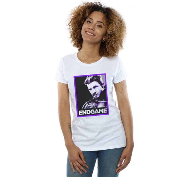 Marvel Womens/Ladies Avengers Endgame Hawkeye Poster Cotton T-Shirt