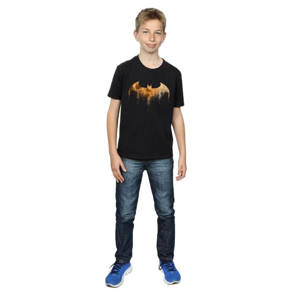 DC Comics Batman Arkham Knight Halloween Moon Logo Fill T-shirt för pojkar