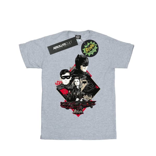 DC Comics T-shirt i bomull för flickor med karaktärer från TV-serien Batman