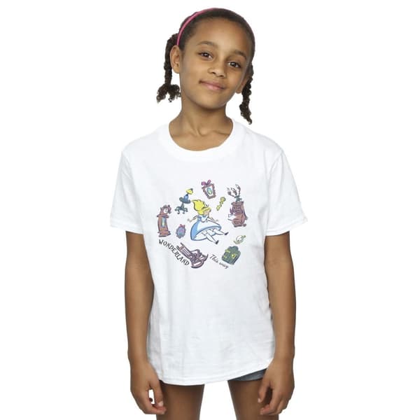 Disney T-shirt i bomull med fallande Alice i underlandet