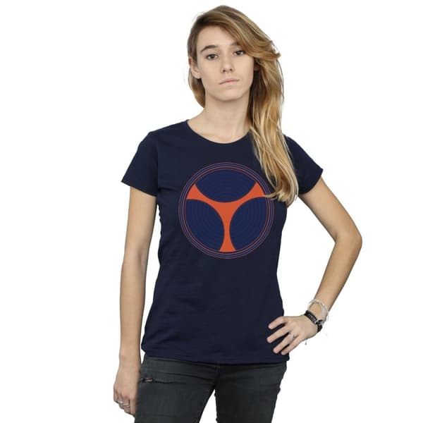 Marvel Black Widow Movie Taskmaster Distressed Shield - bomulls-T-shirt för damer/kvinnor