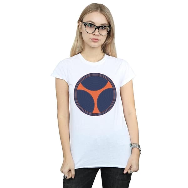 Marvel Black Widow Movie Taskmaster Distressed Shield - bomulls-T-shirt för damer/kvinnor