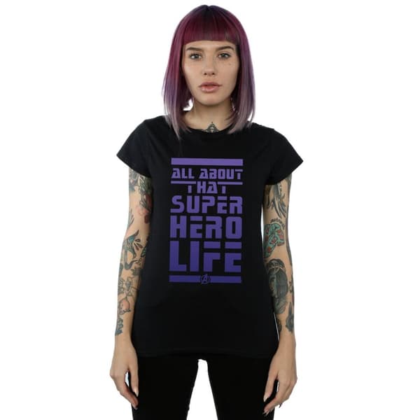 Marvel Womens/Ladies Avengers Endgame Superhero Life Cotton T-Shirt
