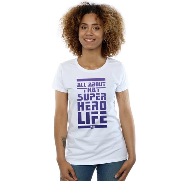 Marvel Womens/Ladies Avengers Endgame Superhero Life Cotton T-Shirt