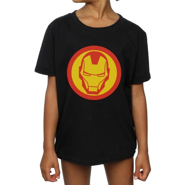 Marvel Girls Avengers Iron Man Simple Symbol T-shirt i bomull