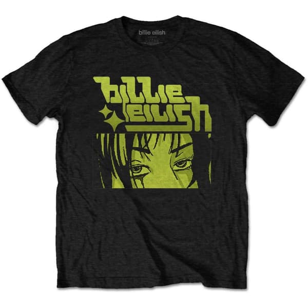 Billie Eilish Unisex Adult Anime Logo T-Shirt Black XXL