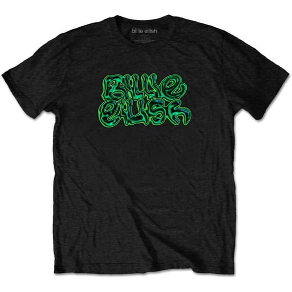 Billie Eilish Unisex T-shirt med neonlogotyp för vuxna