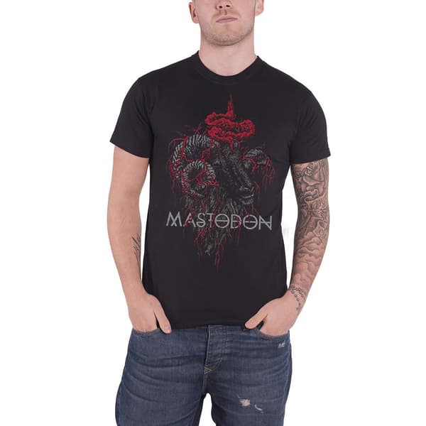 Mastodon Unisex Adult Rams Head Cotton T-Shirt
