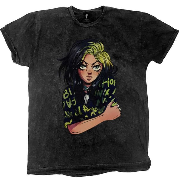 Billie Eilish Unisex vuxen Anime Dip Dye T-Shirt