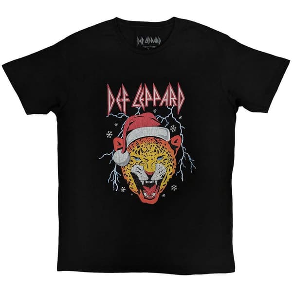 Def Leppard Unisex Adult Leopard Holiday T-Shirt