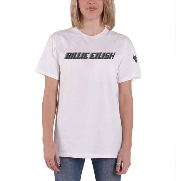 Billie Eilish Unisex Adult Sleeve Print Logo T-Shirt