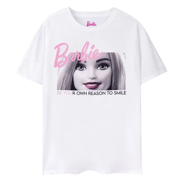 Barbie Womens/Ladies Be Your Own Reason To Smile Short-Sleeved T-Shirt White 3XL