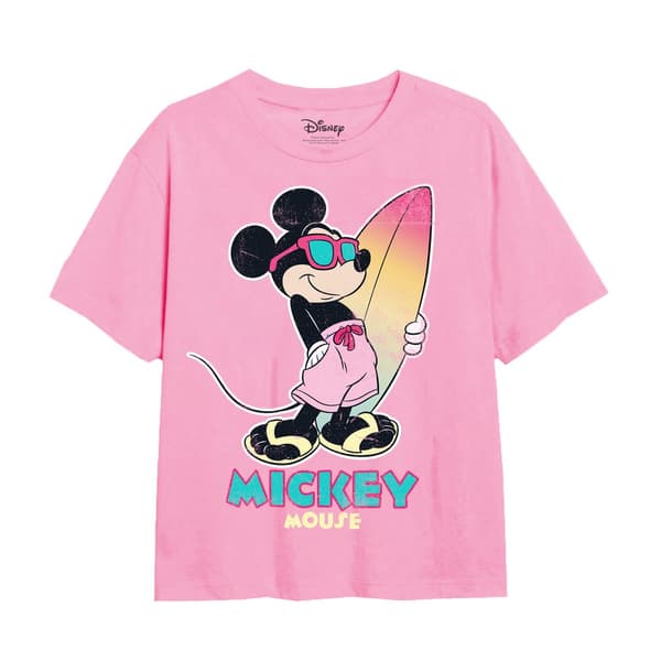 Disney Surf Musse Pigg-gradient-T-shirt för flickor Light Pink 9-10 Years