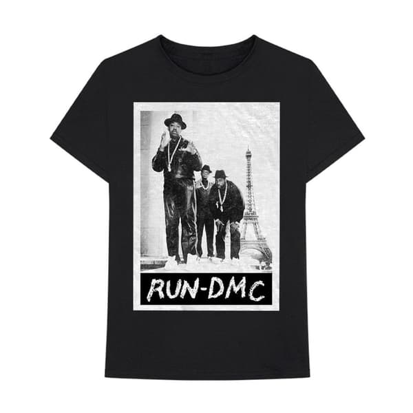 Run DMC Dam/Tjej Paris Photograph T-shirt i bomull