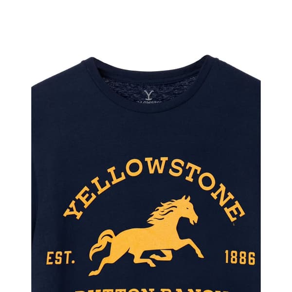 Yellowstone Mens Dutton Ranch Logo Short-Sleeved T-Shirt