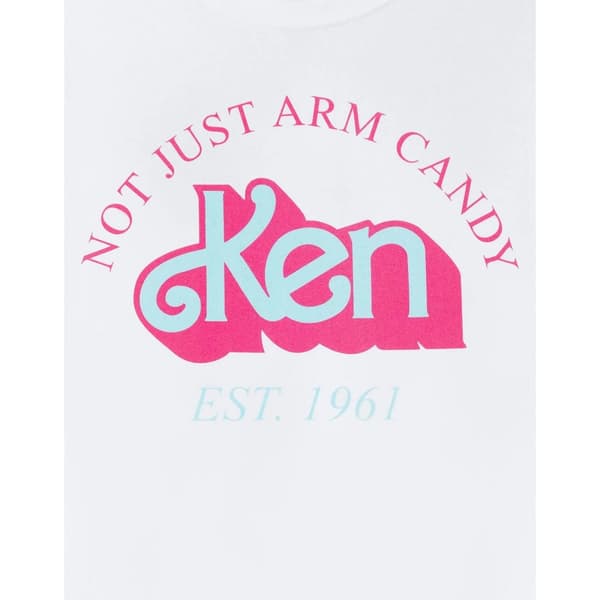 Barbie Mens Not Just Arm Candy Ken Retro Short-Sleeved T-Shirt