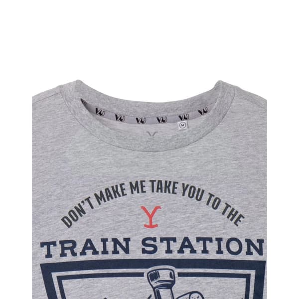Yellowstone Mens Train Station Short-Sleeved T-Shirt