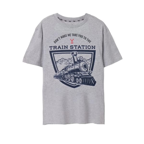 Yellowstone Mens Train Station Short-Sleeved T-Shirt