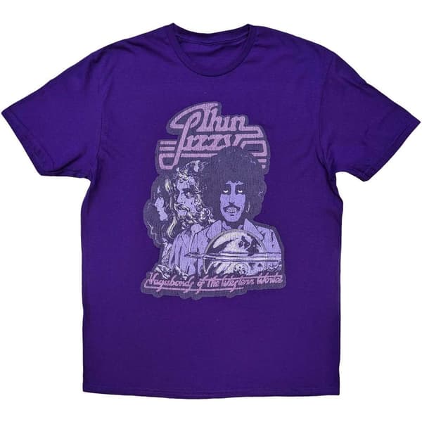 Thin Lizzy Unisex Adult Vagabonds Of The Western World Distressed Cotton T-Shirt