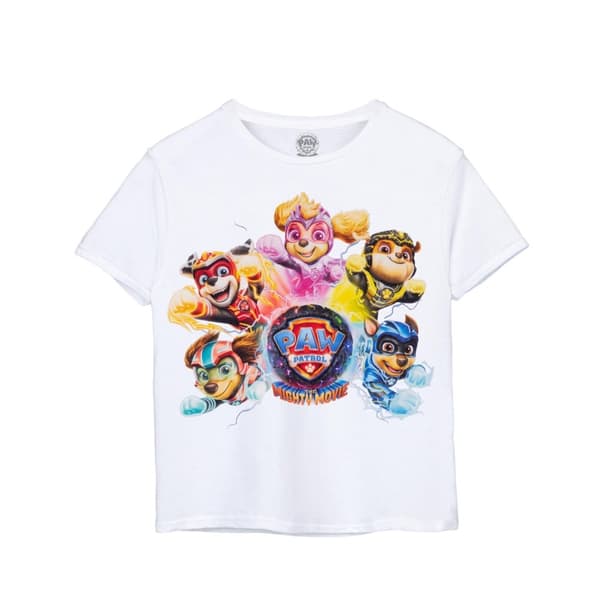 Paw Patrol: The Mighty Movie T-shirt med logotyp för barn/barn