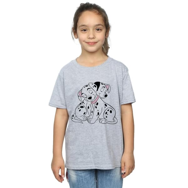 Disney 101 Dalmatians Puppy Love T-shirt i bomull för flickor