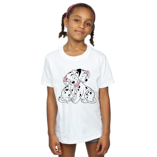 Disney 101 Dalmatians Puppy Love T-shirt i bomull för flickor