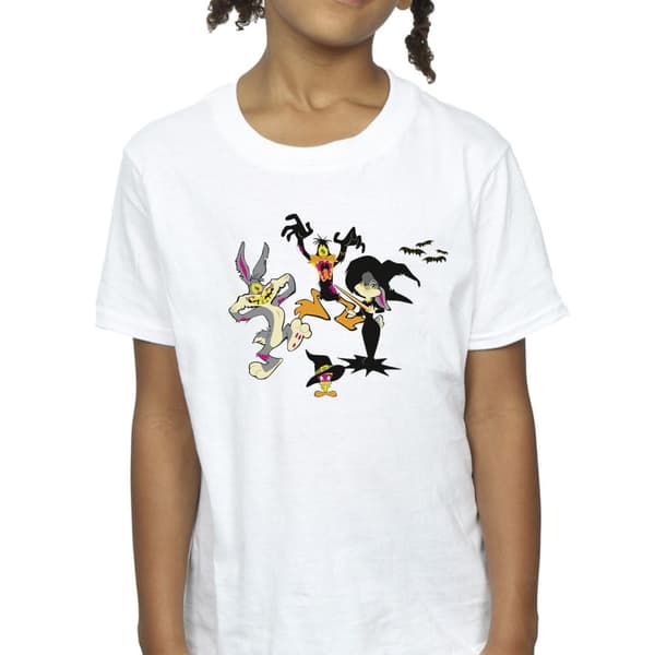 Looney Tunes T-shirt i bomull med Halloween-vänner för flickor