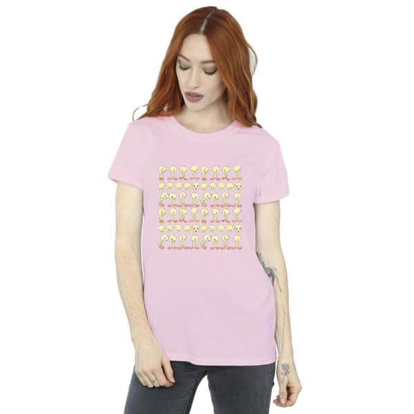 Looney Tunes Womens/Ladies Tweety Repeat Cotton Boyfriend T-Shirt