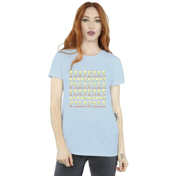 Looney Tunes Womens/Ladies Tweety Repeat Cotton Boyfriend T-Shirt