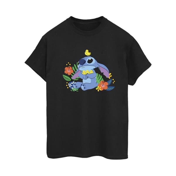 Disney Dam/Lillo & Stitch Birds Boyfriend T-shirt i bomull