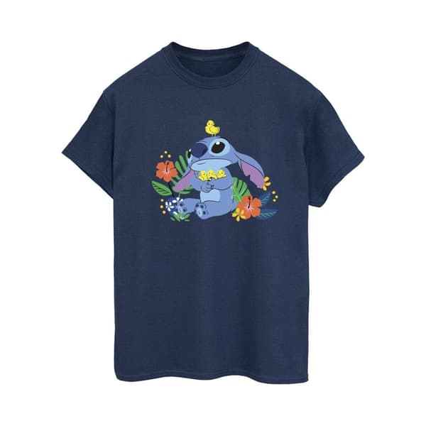 Disney Dam/Lillo & Stitch Birds Boyfriend T-shirt i bomull
