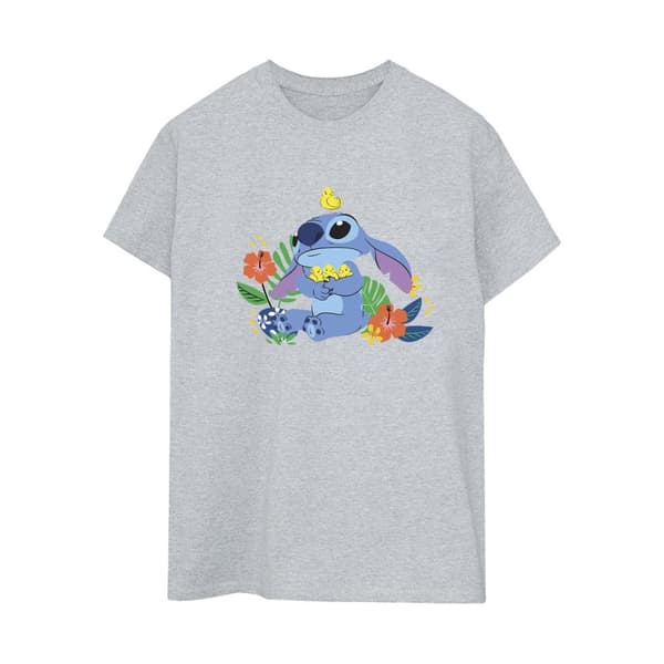 Disney Dam/Lillo & Stitch Birds Boyfriend T-shirt i bomull
