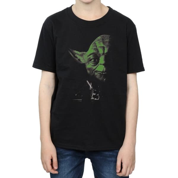 Star Wars Boys Yoda Green Face T-Shirt