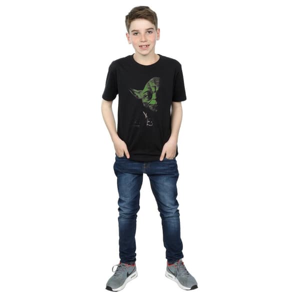 Star Wars Boys Yoda Green Face T-Shirt
