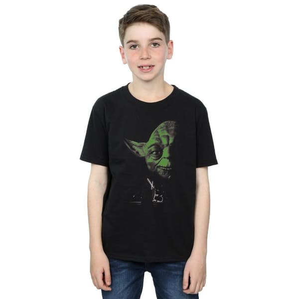 Star Wars Boys Yoda Green Face T-Shirt