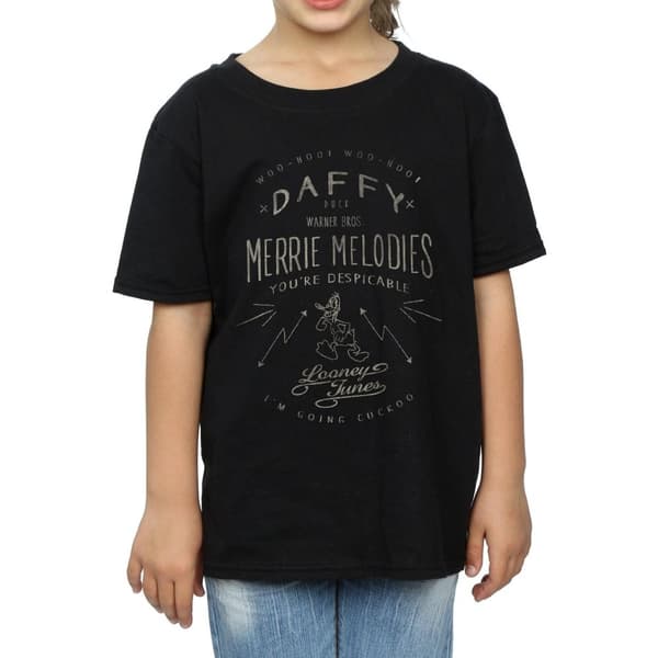 Looney Tunes Daffy Duck Despicable T-shirt i bomull för flickor