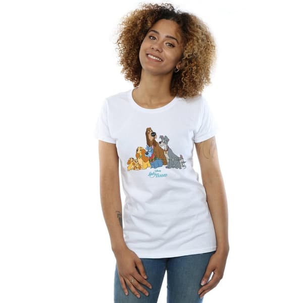 Disney Womens/Ladies Lady And The Tramp Classic Group Cotton T-Shirt