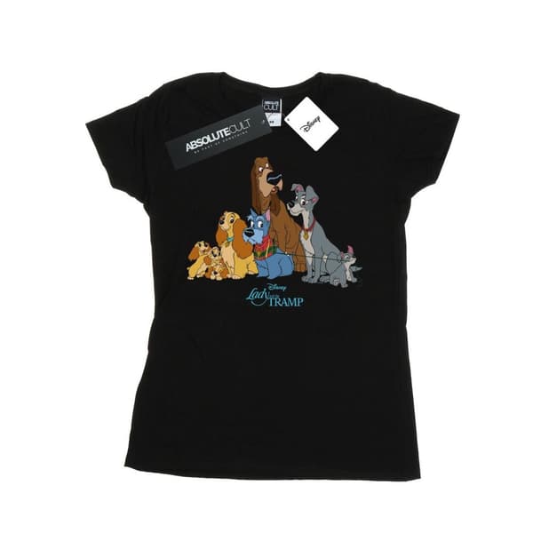 Disney Dam/Tjej - Lady And The Tramp - Klassisk grupp T-shirt i bomull