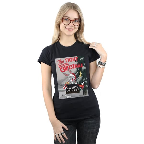 Looney Tunes Womens/Ladies The Fight Before Christmas Cotton T-Shirt