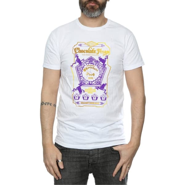 Harry Potter Chokladgrodor - T-shirt med färgad etikett för herrar