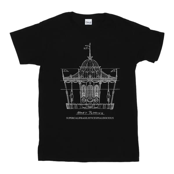 Disney Mary Poppins-karusellens skiss T-shirt i bomull för flickor