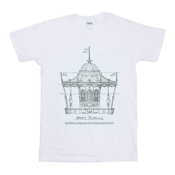 Disney Mary Poppins-karusellens skiss T-shirt i bomull för flickor