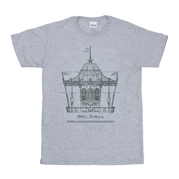 Disney Mary Poppins-karusellens skiss T-shirt i bomull för flickor