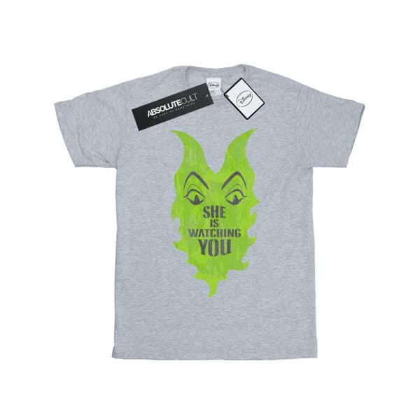 Disney Dam/kvinnor The Descendants Maleficent She Is Watching - pojkvänströja i bomull Sports Grey XL